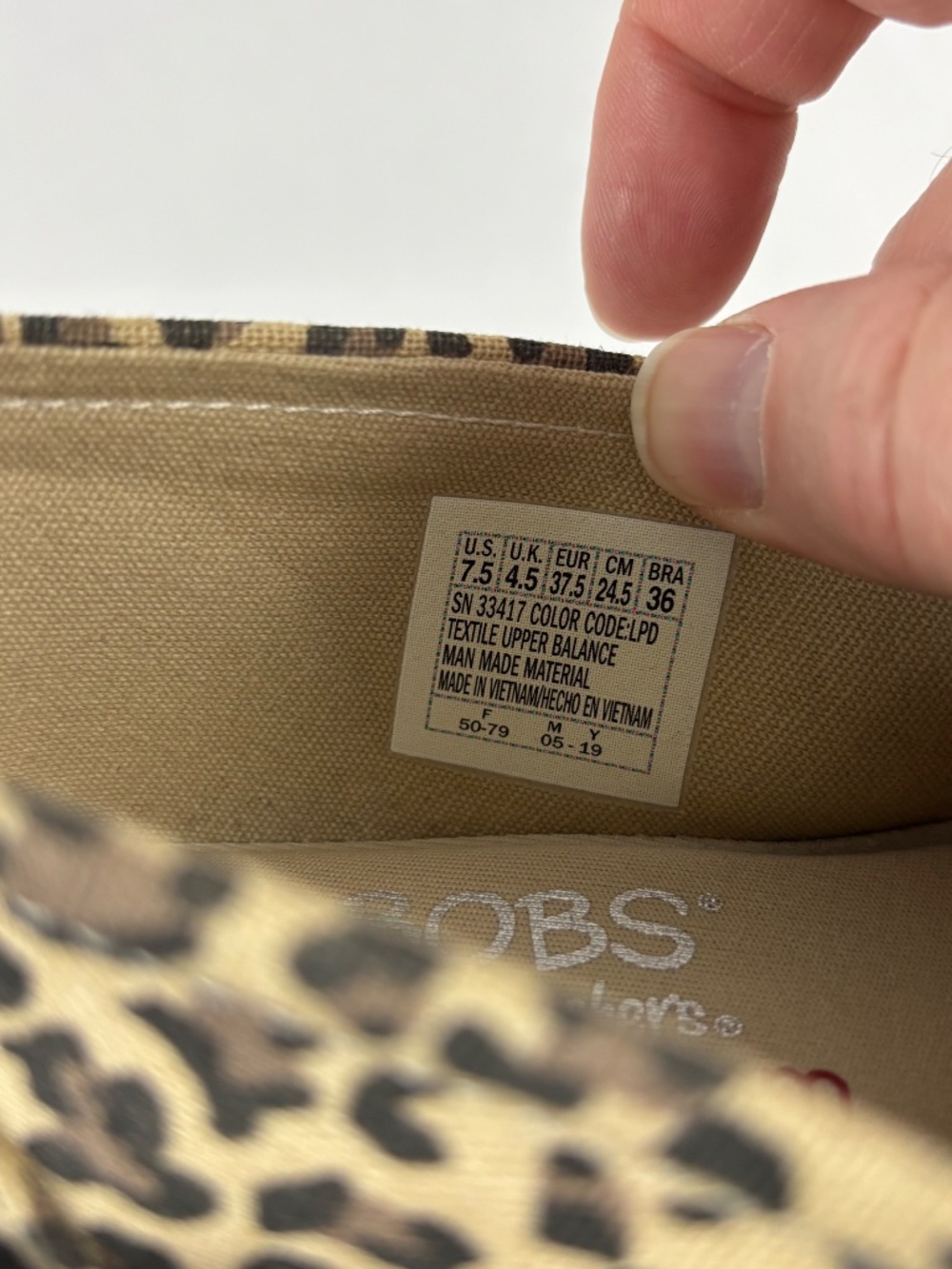 BOBS from Skechers Leopard Print Slip-On Ballet Flats in Beige and Black - Picture 7 of 8
